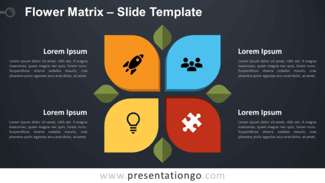 Free Flower Matrix Diagram for PowerPoint and Google Slides