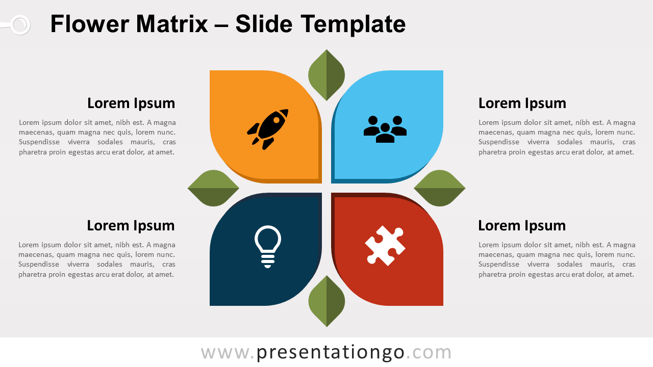 Free Flower Matrix for PowerPoint and Google Slides