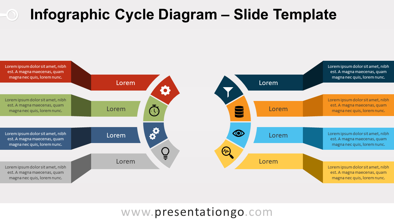 Free Infographic Cycle Diagram for PowerPoint and Google Slides