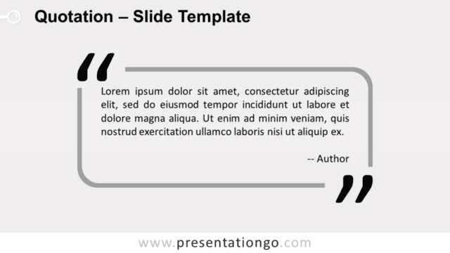 Outlined Quotation - PowerPoint and Google Slides Template Outlined Quotation - Free PowerPoint and Google Slides Template