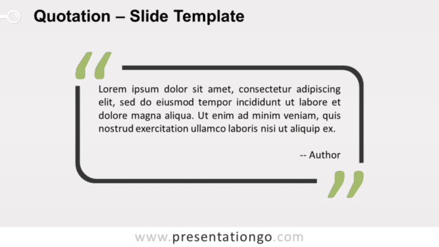 Outlined Quotation Template for PowerPoint and Google Slides Free Outlined Quotation Template for PowerPoint and Google Slides