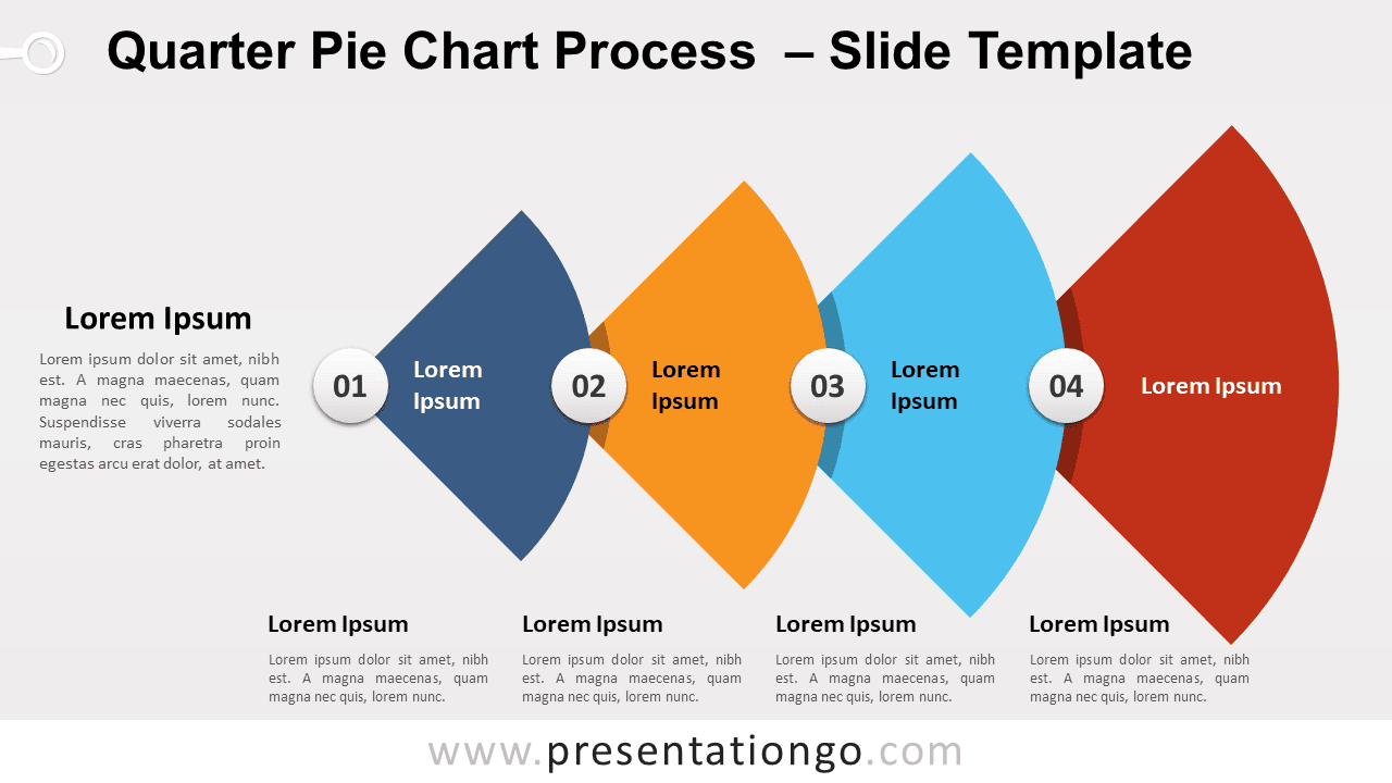 Free Quarter Pie-Chart Process for PowerPoint and Google Slides