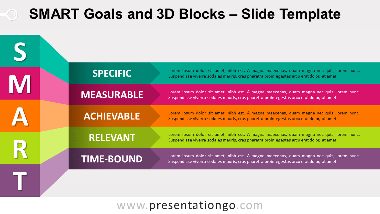 Free SMART Goals and 3D Blocks for PowerPoint and Google Slides