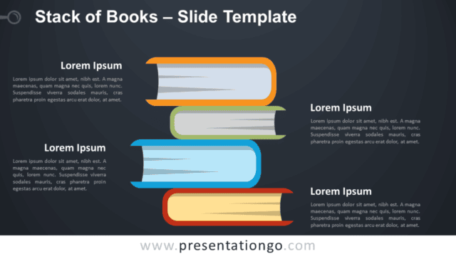 Stack of Books Infographic for PowerPoint and Google Slides Free Stack of Books Infographic for PowerPoint and Google Slides