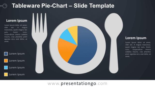 Free Tableware Data-Driven Pie-Chart Graph for PowerPoint
