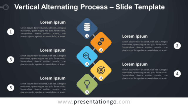 Vertical Alternating Process Diagram for PowerPoint and Google Slides Free Vertical Alternating Process Diagram for PowerPoint and Google Slides