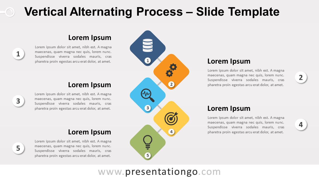 Free Vertical Alternating Process for PowerPoint and Google Slides
