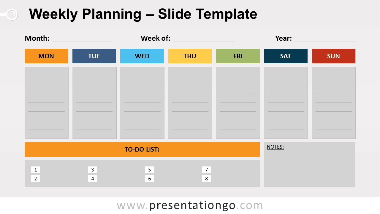 Free Weekly Planning for PowerPoint and Google Slides