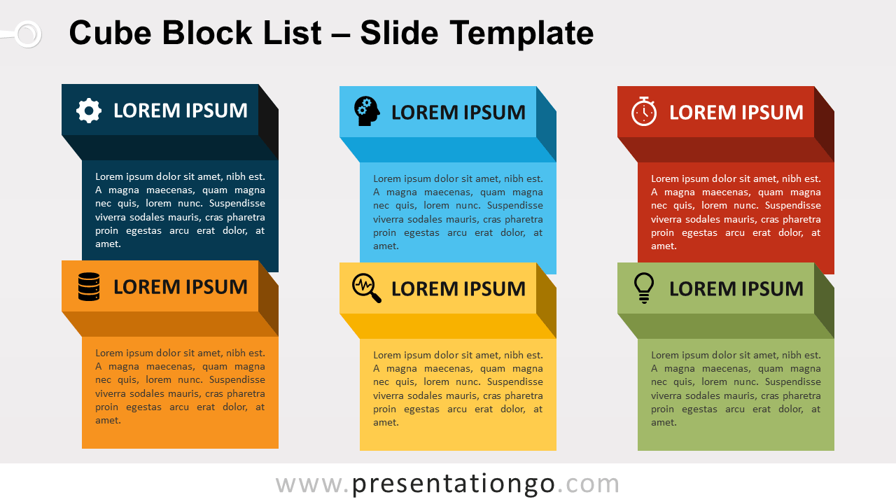 Free Cube Block List for PowerPoint and Google Slides