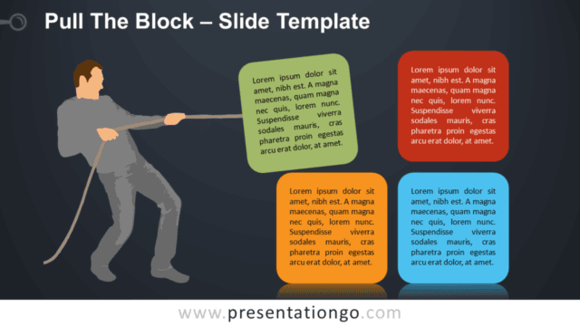 Pull The Block with Silhouette for PowerPoint and Google Slides Free Pull The Block with Silhouette for PowerPoint and Google Slides