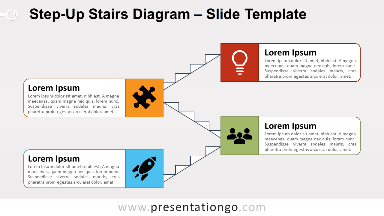 Free Step-Up Stairs Diagram for PowerPoint and Google Slides