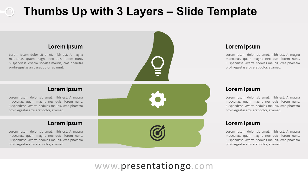 Free Thumbs Up with 3 Layers for PowerPoint and Google Slides