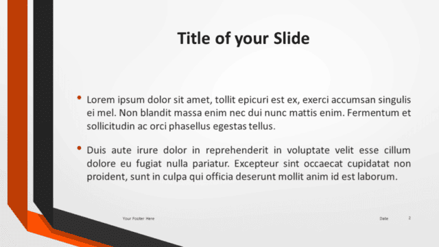 Two Folded Ribbons Template for PowerPoint and Google Slides - Slide 2