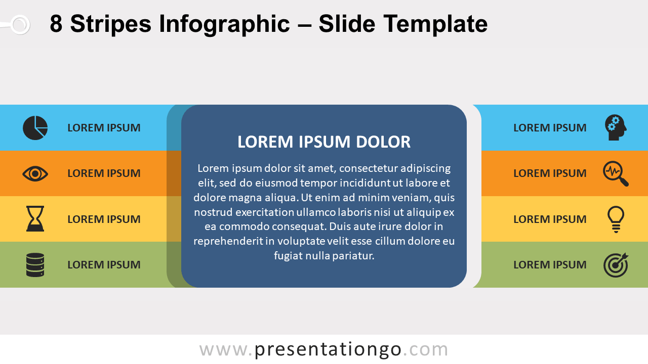 Free 8 Stripes Infographic for PowerPoint and Google Slides