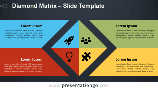 Diamond Matrix Diagram for PowerPoint and Google Slides Free Diamond Matrix Diagram for PowerPoint and Google Slides