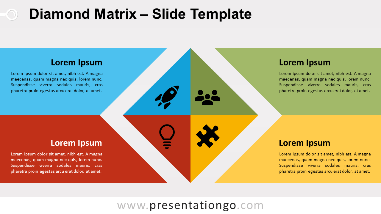 Free Diamond Matrix for PowerPoint and Google Slides