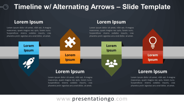 Timeline with Alternating Arrows - PowerPoint and Google Slides Template Timeline with Alternating Arrows - Free PowerPoint and Google Slides Template