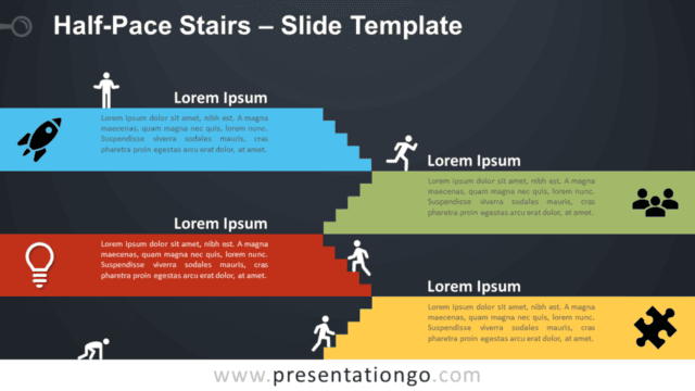 Halfpace Staircase for PowerPoint and Google Slides Free Halfpace Staircase for PowerPoint and Google Slides