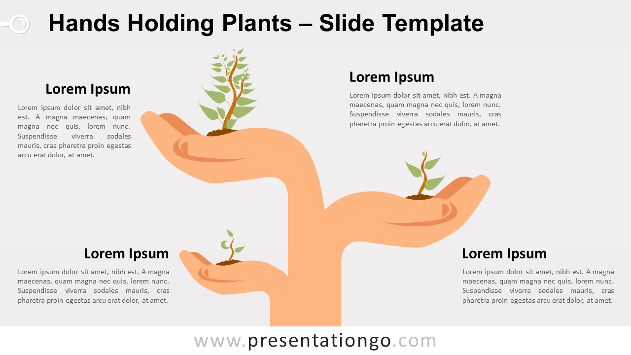 Free Hands Holding Plants for PowerPoint and Google Slides