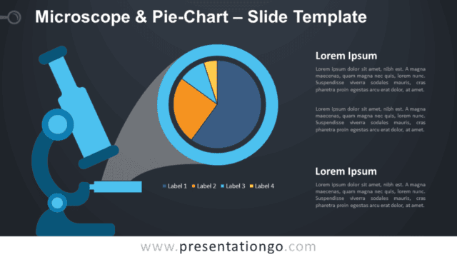 Microscope and Pie-Chart for PowerPoint (Dark Background) Microscope and Pie-Chart for PowerPoint (Dark Background)