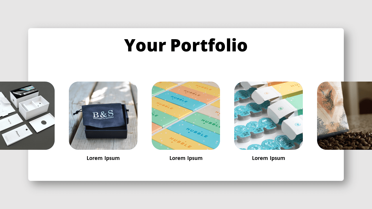 Free Slideshow-Style Portfolio for PowerPoint and Google Slides