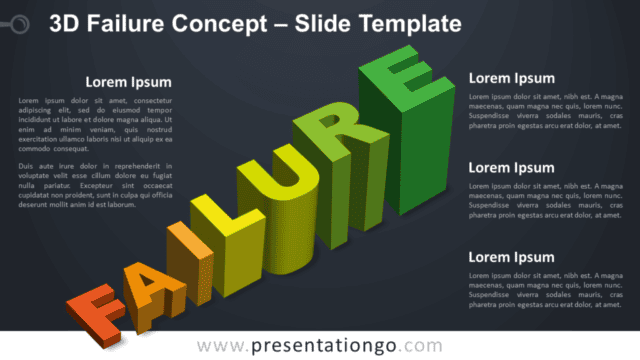 Free 3D Failure Infographic for PowerPoint and Google Slides