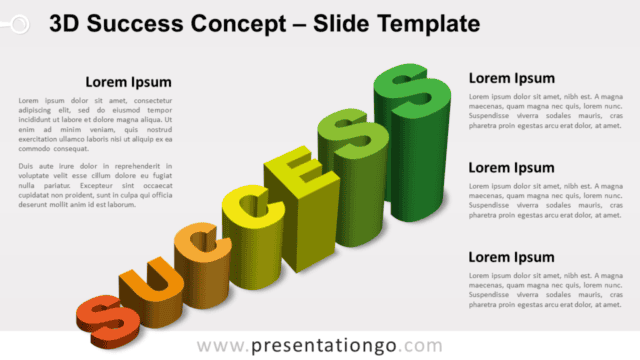3D Success for PowerPoint and Google Slides Free 3D Success for PowerPoint and Google Slides