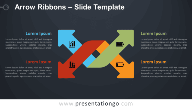 Arrow Ribbons Infographic for PowerPoint and Google Slides Free Arrow Ribbons Infographic for PowerPoint and Google Slides
