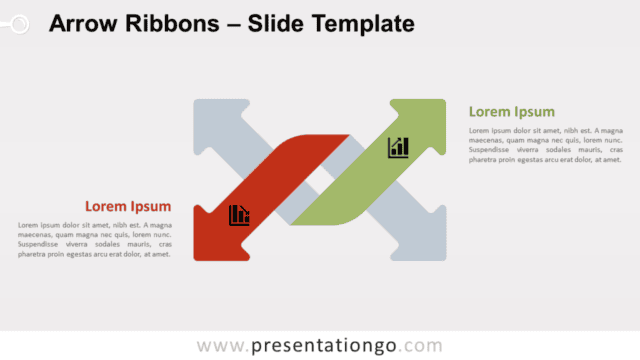 Arrow Ribbons Up Down for Powerpoint and Google Slides Free Arrow Ribbons Up Down for Powerpoint and Google Slides