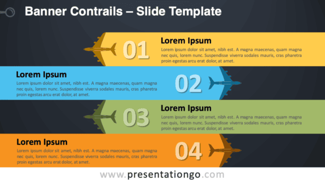 Banner Contrails Infographic for PowerPoint and Google Slides Free Banner Contrails Infographic for PowerPoint and Google Slides