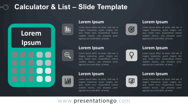 Calculator List Infographic for PowerPoint and Google Slides Free Calculator List Infographic for PowerPoint and Google Slides