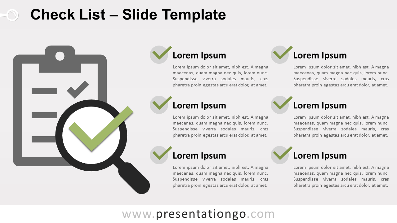 Free Check List Template for PowerPoint and Google Slides
