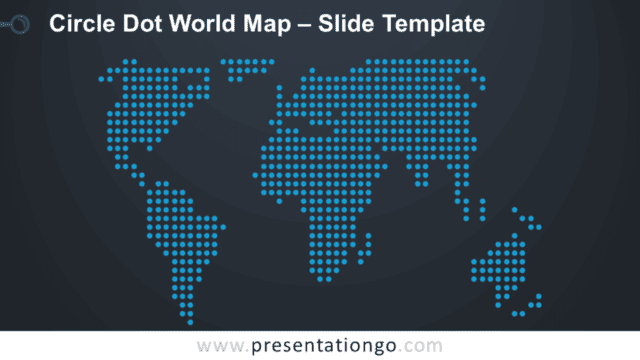 Circle Dot World Map for PowerPoint and Google Slides Free Circle Dot World Map for PowerPoint and Google Slides