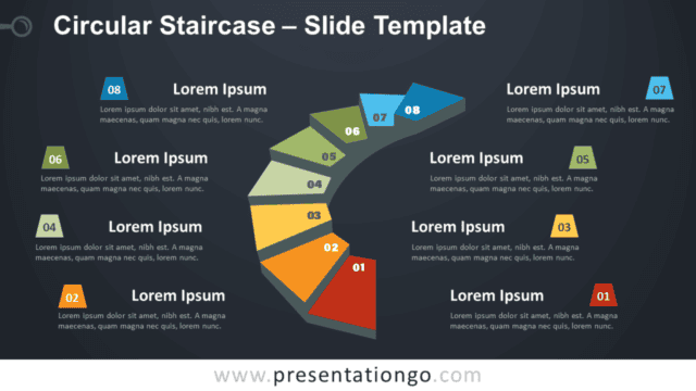 Circular Staircase Infographic for PowerPoint and Google Slides Free Circular Staircase Infographic for PowerPoint and Google Slides