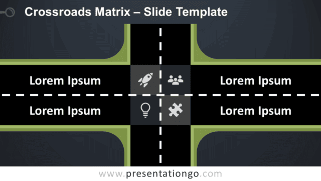 Crossroads Matrix Infographic for PowerPoint and Google Slides Free Crossroads Matrix Infographic for PowerPoint and Google Slides