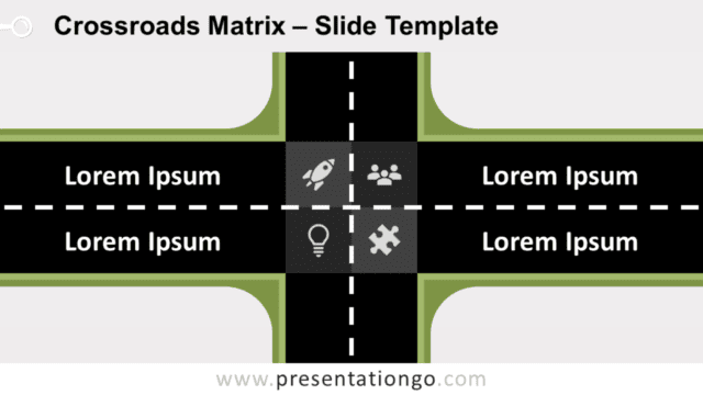 Crossroads Matrix for PowerPoint and Google Slides Free Crossroads Matrix for PowerPoint and Google Slides