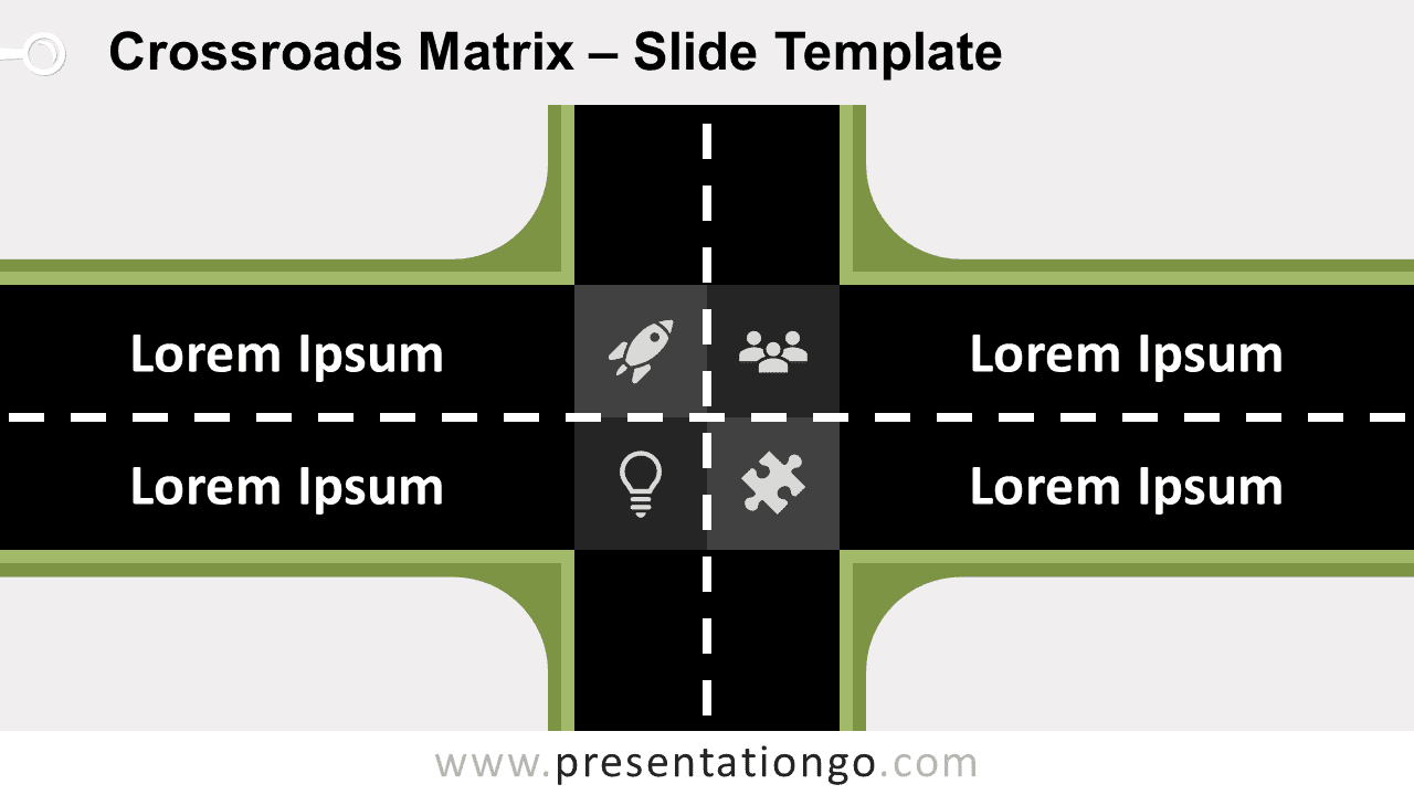 Free Crossroads Matrix for PowerPoint and Google Slides