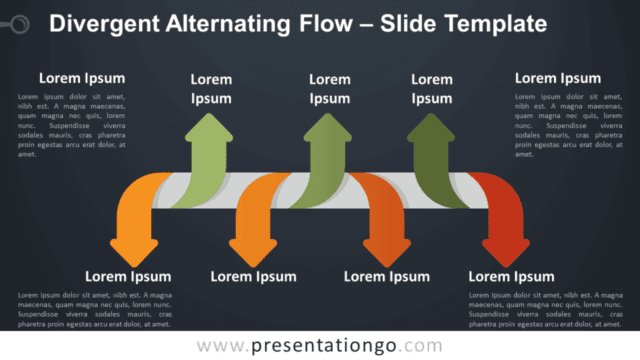 Divergent Alternating Flow Infographic for PowerPoint and Google Slides Free Divergent Alternating Flow Infographic for PowerPoint and Google Slides