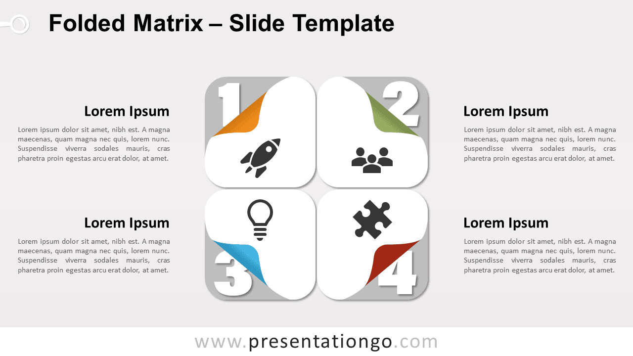 Free Folded Matrix for PowerPoint and Google Slides