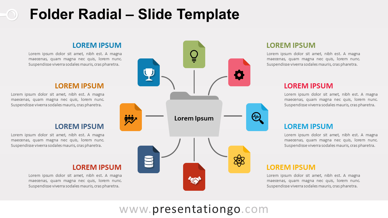 Free Folder Radial for PowerPoint and Google Slides