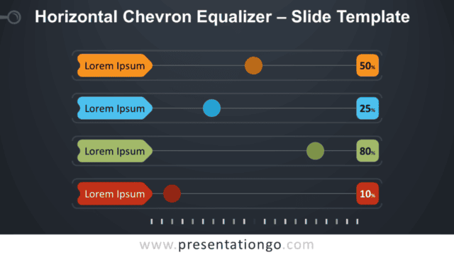 Free Horizontal Chevron Equalizer Infographic for PowerPoint and Google Slides