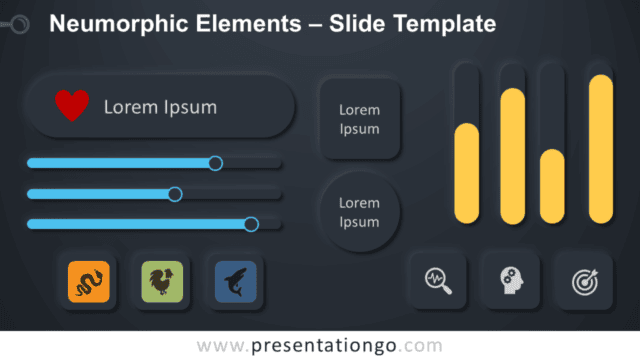 Neumorphic Elements Infographic for PowerPoint and Google Slides Free Neumorphic Elements Infographic for PowerPoint and Google Slides