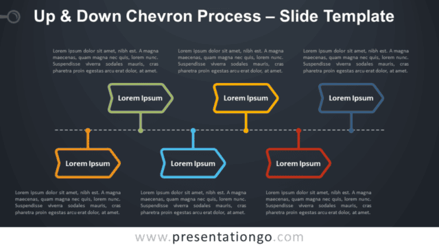 Up and Down Chevron Process Infographic for PowerPoint and Google Slides Free Up and Down Chevron Process Infographic for PowerPoint and Google Slides