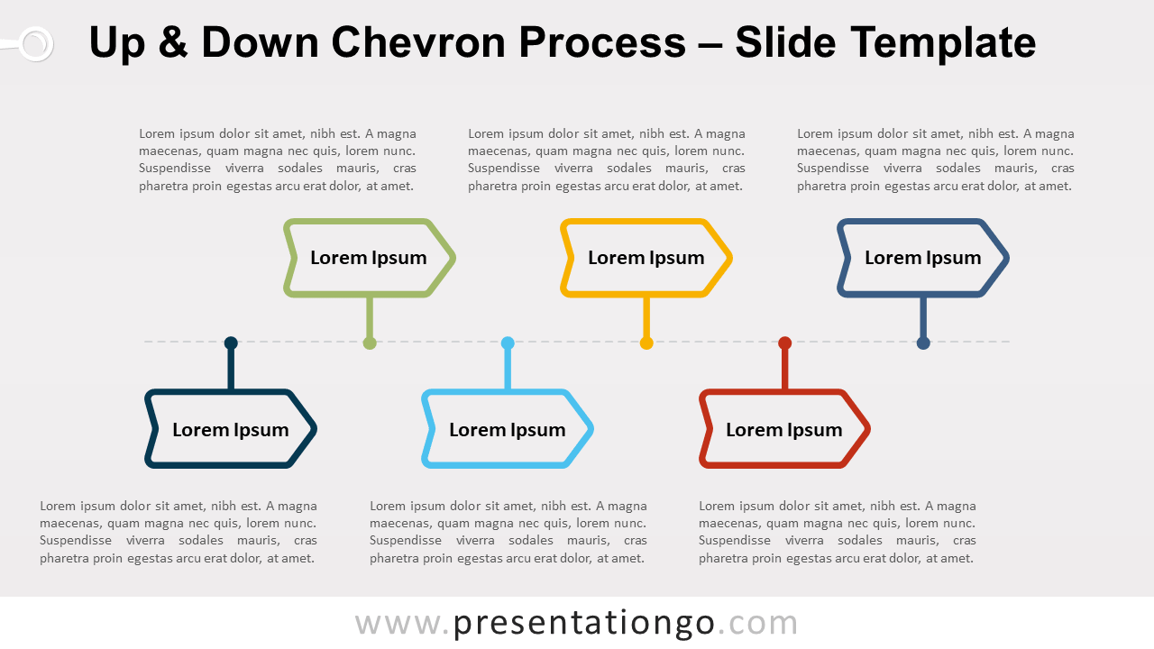 Free Up and Down Chevron Process for PowerPoint and Google Slides