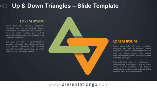 Up and Down Triangles Infographic for PowerPoint and Google Slides Free Up and Down Triangles Infographic for PowerPoint and Google Slides