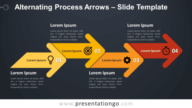 Free Alternating Process Arrows Infographic for PowerPoint and Google Slides