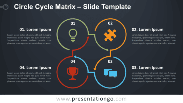 Free Circle Cycle Matrix Infographic for PowerPoint and Google Slides