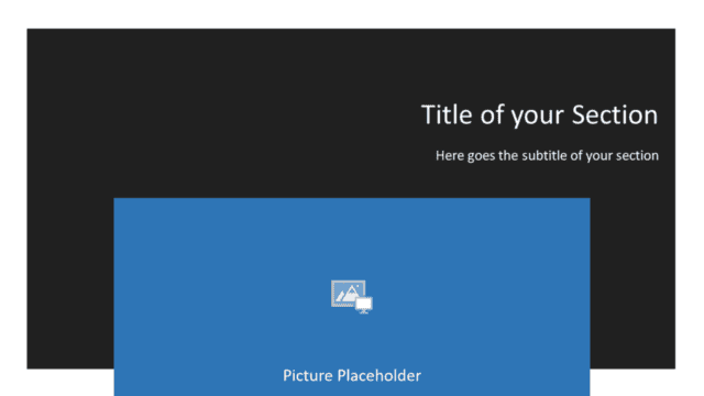Free Gray Frame Template for Powerpoint and Google Slides - Section Header Alternative