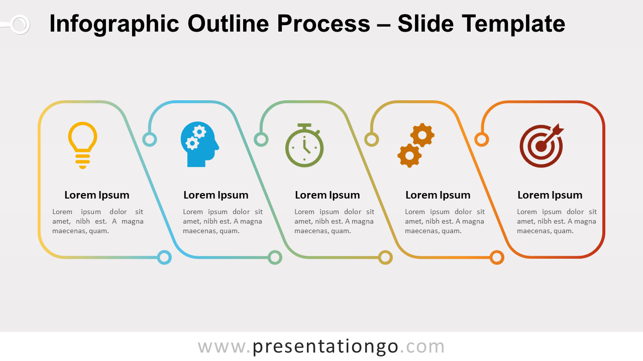 Free Infographic Outline Process Slide for PowerPoint and Google Slides