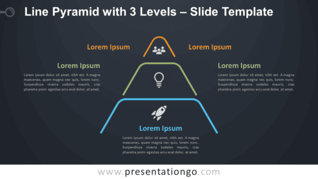 Line Pyramid 3 Levels Infographic for PowerPoint and Google Slides Free Line Pyramid 3 Levels Infographic for PowerPoint and Google Slides